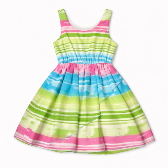 Bonnie Jean Pink, Green, and Blue Striped Dress - Picture 2 of 2